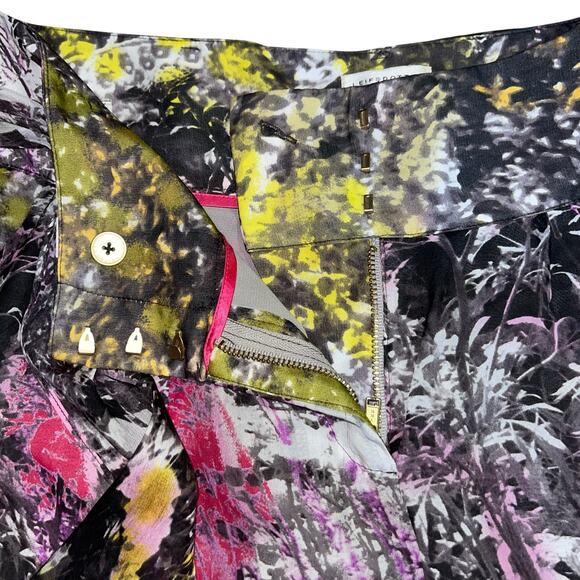 Anthropologie Silk Cropped Pants Colorful Leifsdottir Pocket Bow Trousers - Picture 6 of 13